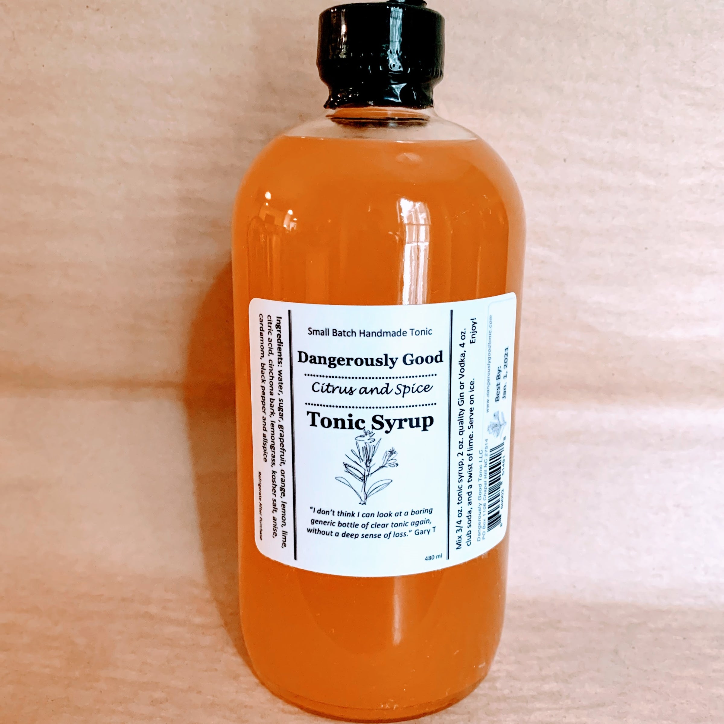 Dangerously Good Tonic Syrup 480ml | Dangerously Good Tonic